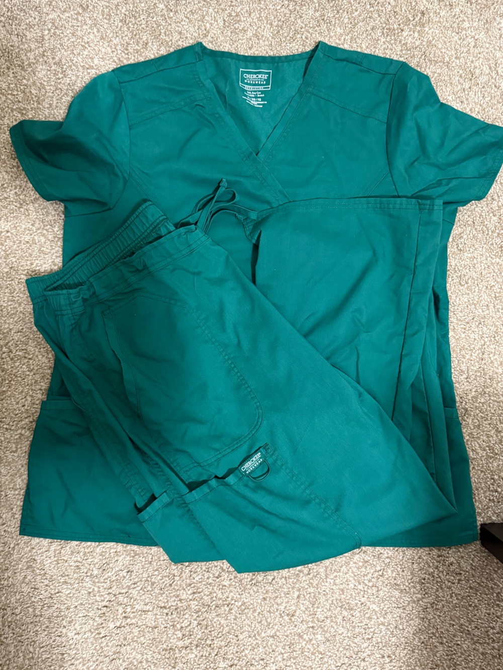 Cherokee Emerald Green Scrub Set